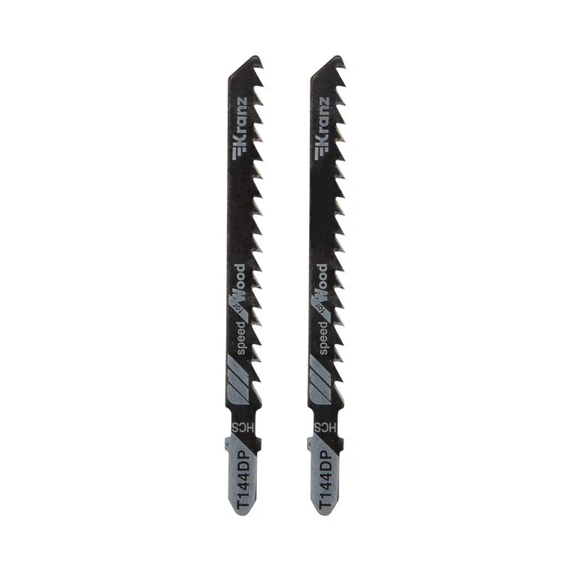 Пилка для электролобзика по дереву T144DP 100 мм 6 зубьев на дюйм 8-60 мм (2 шт./уп.) Kranz