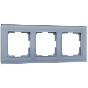 Рамка на 3 поста Favorit (серый,стекло) Werkel W0031115