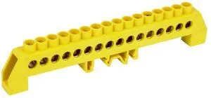 Шина PE "земля" в комбинированном DIN-изоляторе типа "Стойка" ШНИ-8х12-16-КС-Ж IEK YNN10-812-16DP-K05