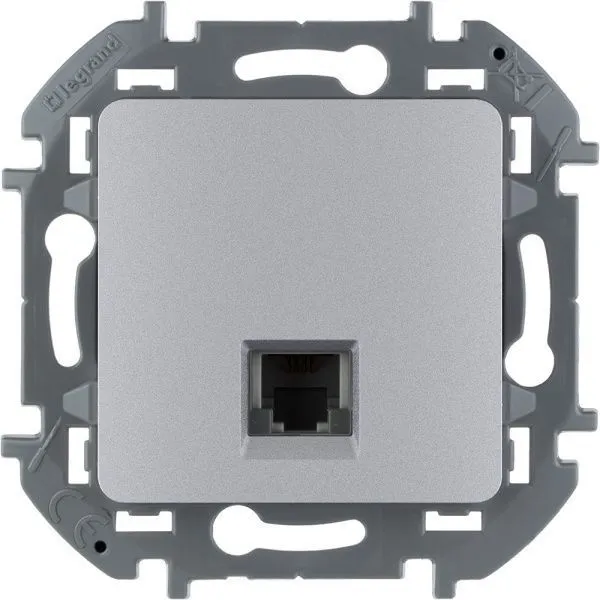 INSPIRIA Розетка телефонная RJ11 алюминий