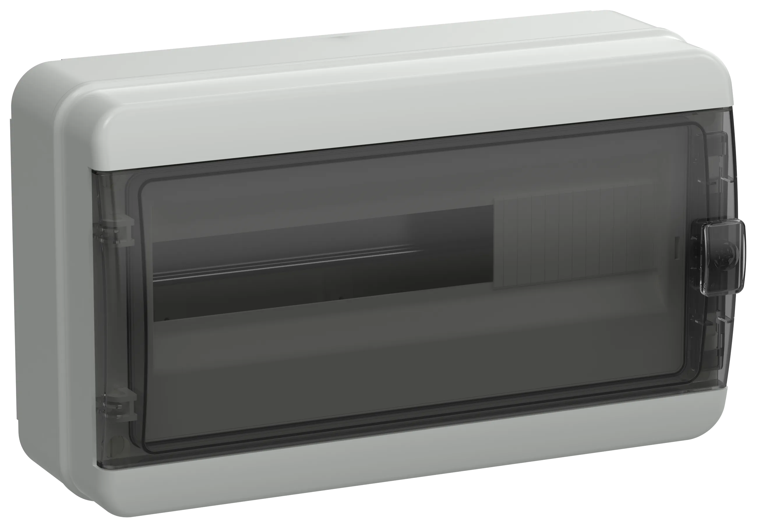 TEKFOR Корпус пластиковый КМПн-18 IP65 черная прозрачная дверь IEK TF5-KP72-N-18-65-K03-K02