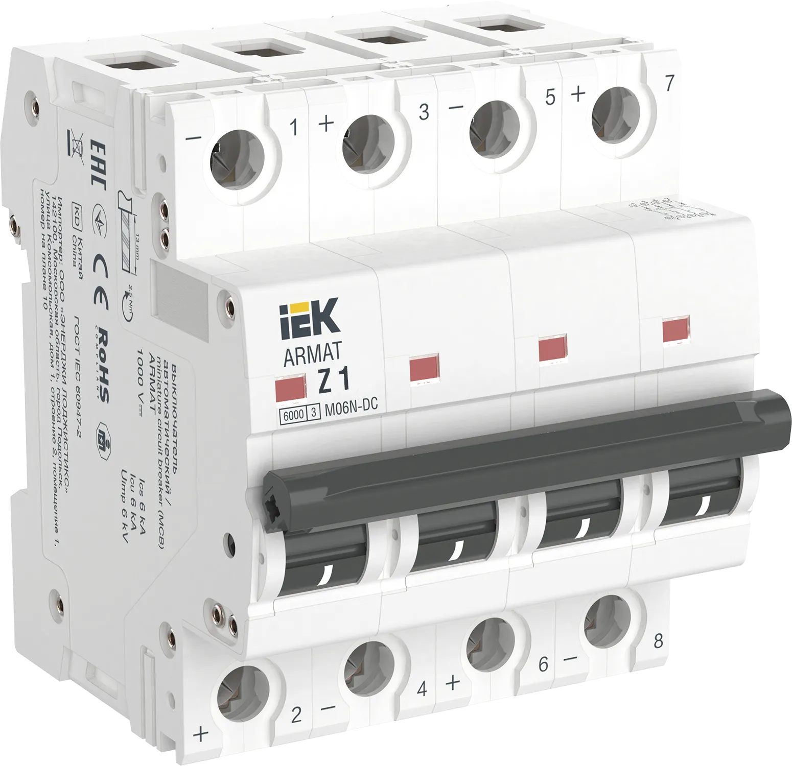 ARMAT Автоматический выключатель M06N-DC 4P Z 1А IEK