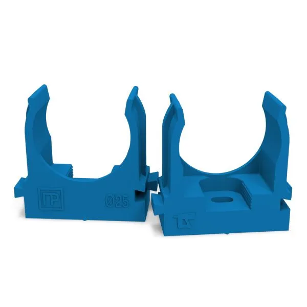 Крепеж-клипса для труб для монтажного пистолета синяя d25 мм (100шт/700шт уп/кор) Промрукав