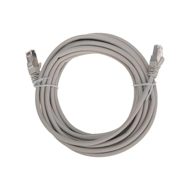 Патч-корд F/UTP, CAT 5e, RJ45-RJ45, 26AWG, LSZH, серый, 5м REXANT