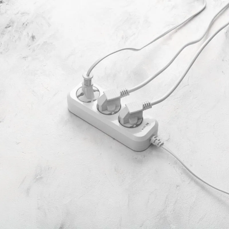 Удлинитель 3 гнезда, 3м, 2х0,75мм², б/з, белый PROconnect - Фото 4