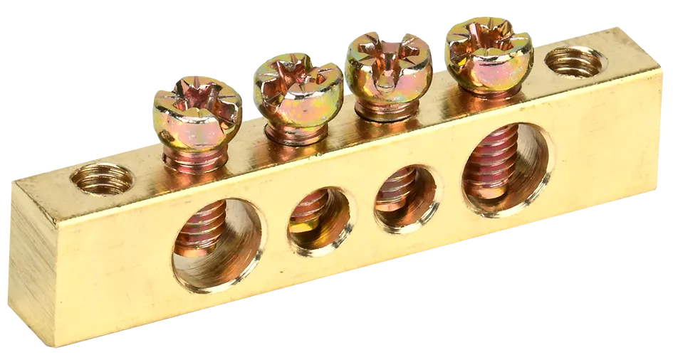 Шина PEN "земля-ноль" 6х9мм 4/2 (4группы/крепеж по краям) IEK