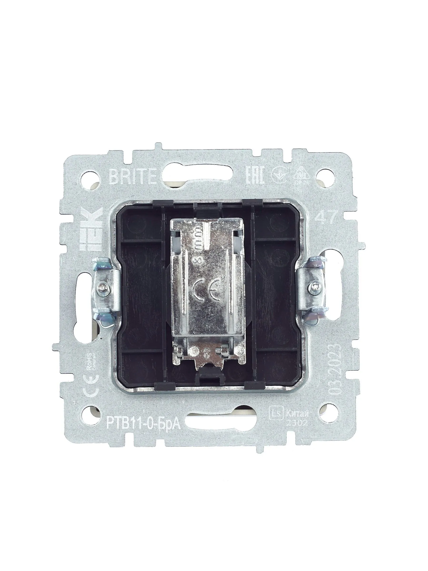 BRITE Розетка TV оконечная РТВ11-0-БрА алюминий IEK - Фото 2