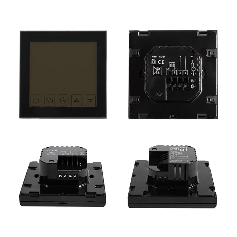 Терморегулятор сенсорный R200B с автоматическим программированием, черный REXANT - Фото 2