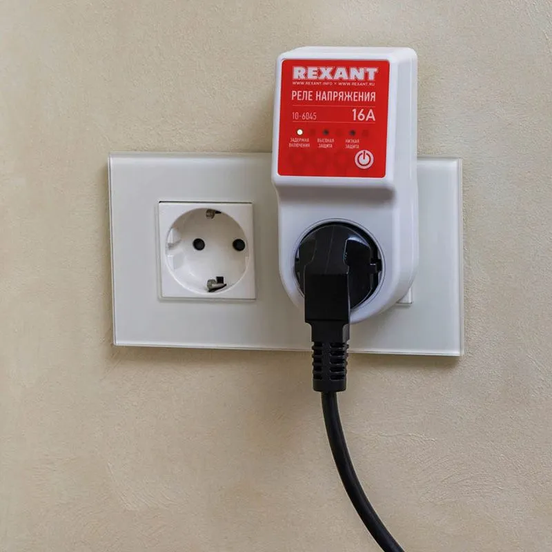 Реле напряжения «вилка-розетка»  16А - Фото 2