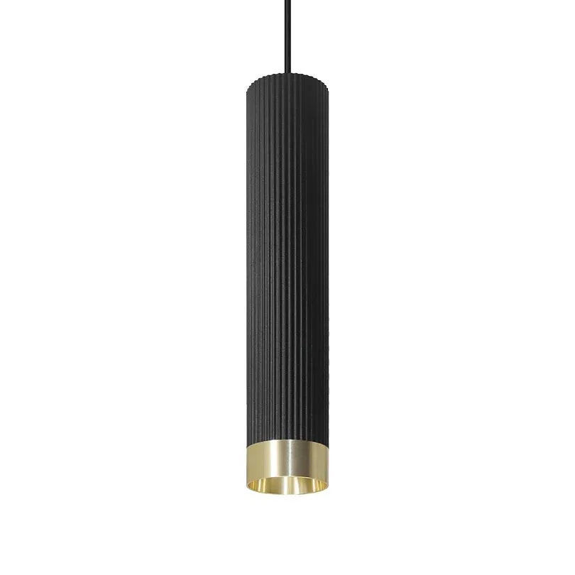 Подвесной светильник WOLTA WSL-MR11/P16BG Shell под лампу MR11 с цоколем GU10 IP20 Чёрный с золотом φ40*230mm WSL-MR11/P16BG