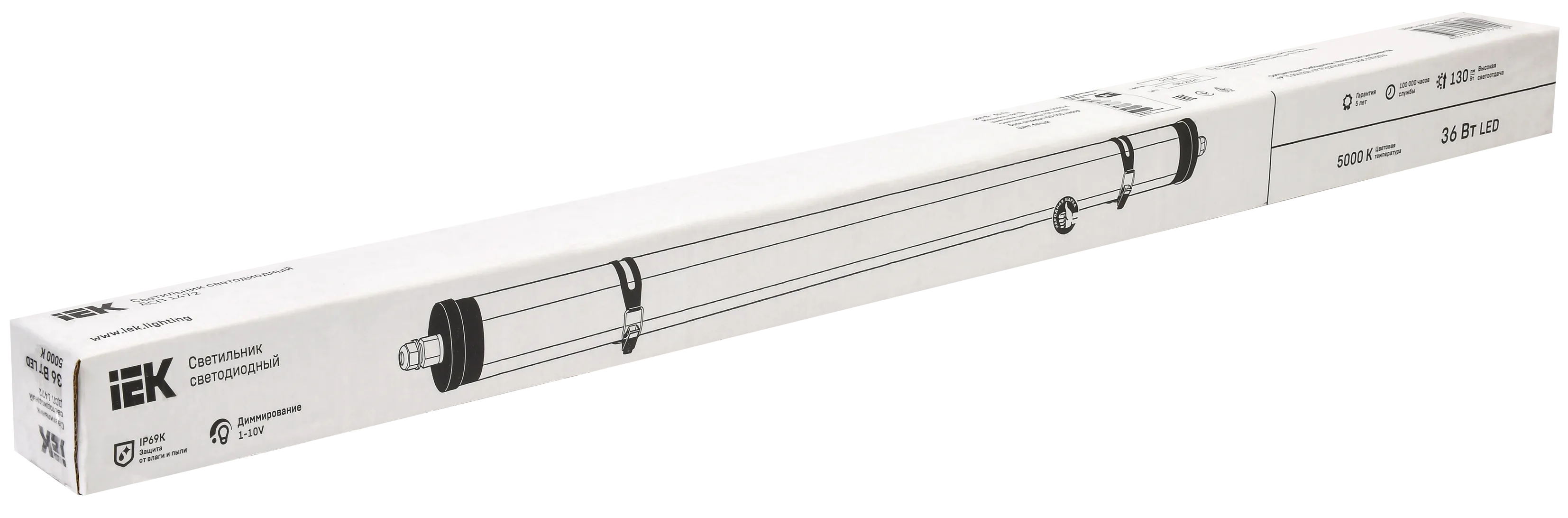 LIGHTING PRO Светильник ДСП 1472 36Вт 5000К IP69 пластик PMMA IEK - Фото 2