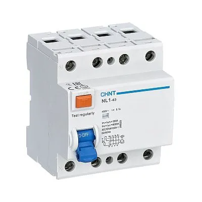 УЗО NL1-63 4P 63А 30мА 6кА тип AC (DB) (R)