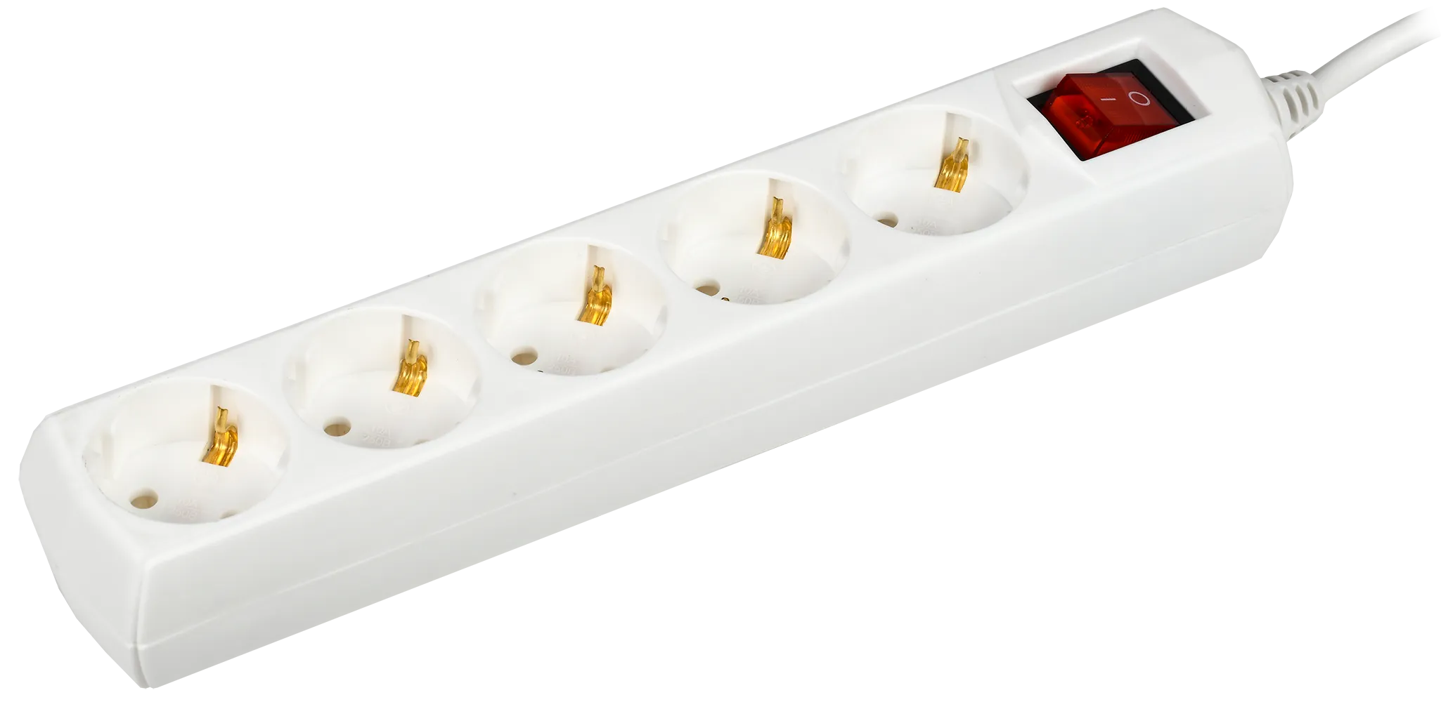 Удлинитель У05В 5 мест с заземлением 1,5м 3х1мм2 10А/250В GENERICA WYP10-10-05-D15-ZK-G