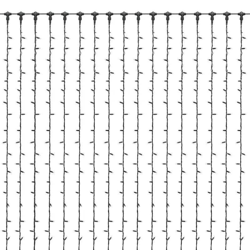 Гирлянда светодиодная Занавес 2х6м 1520 LED СИНИЙ черный ПВХ IP65 эффект водопада 230В не соединяется блок в комплекте NEON-NIGHT - Фото 4