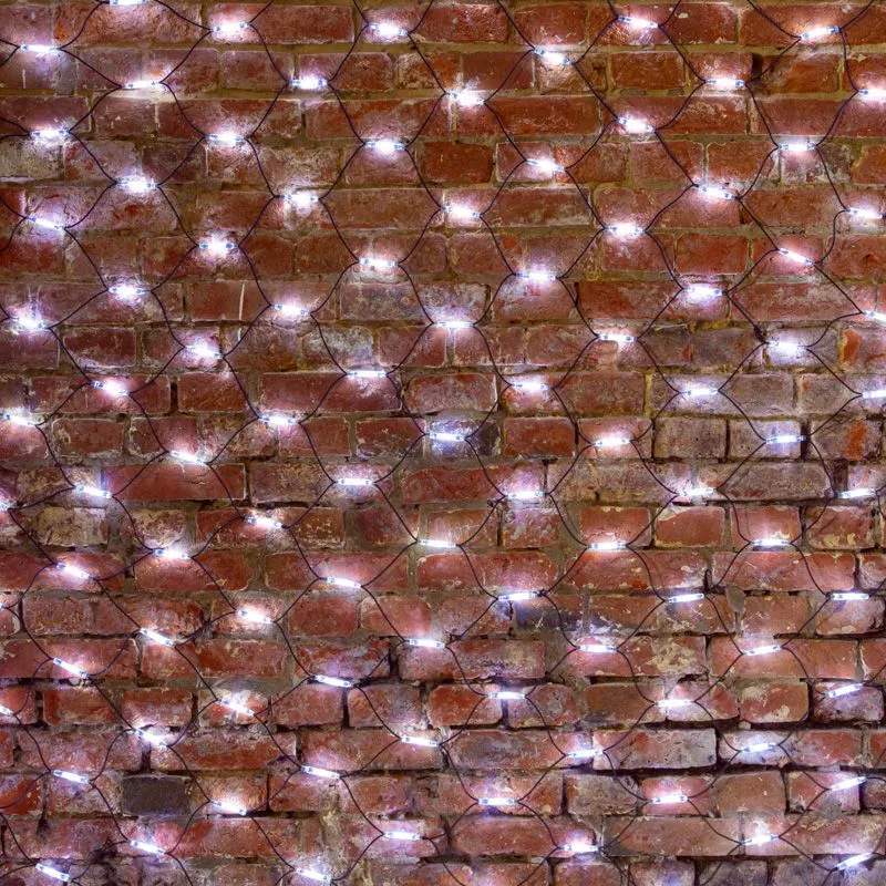 Гирлянда светодиодная Сеть 2x3м 432 LED БЕЛЫЙ черный каучук IP67 постоянное свечение 230В блок в комплекте NEON-NIGHT 217-125