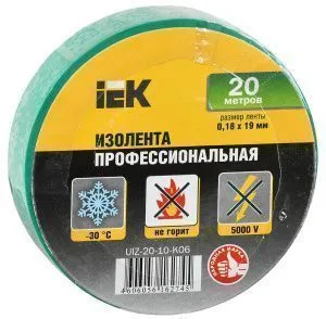 MIXTAPE 5 Изолента 0,18х19мм зеленая 20м IEK UIZ-20-10-K06