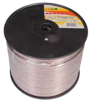 Кабель акустический 2х4,00мм², прозрачный SILICON, 100м REXANT - Фото 2