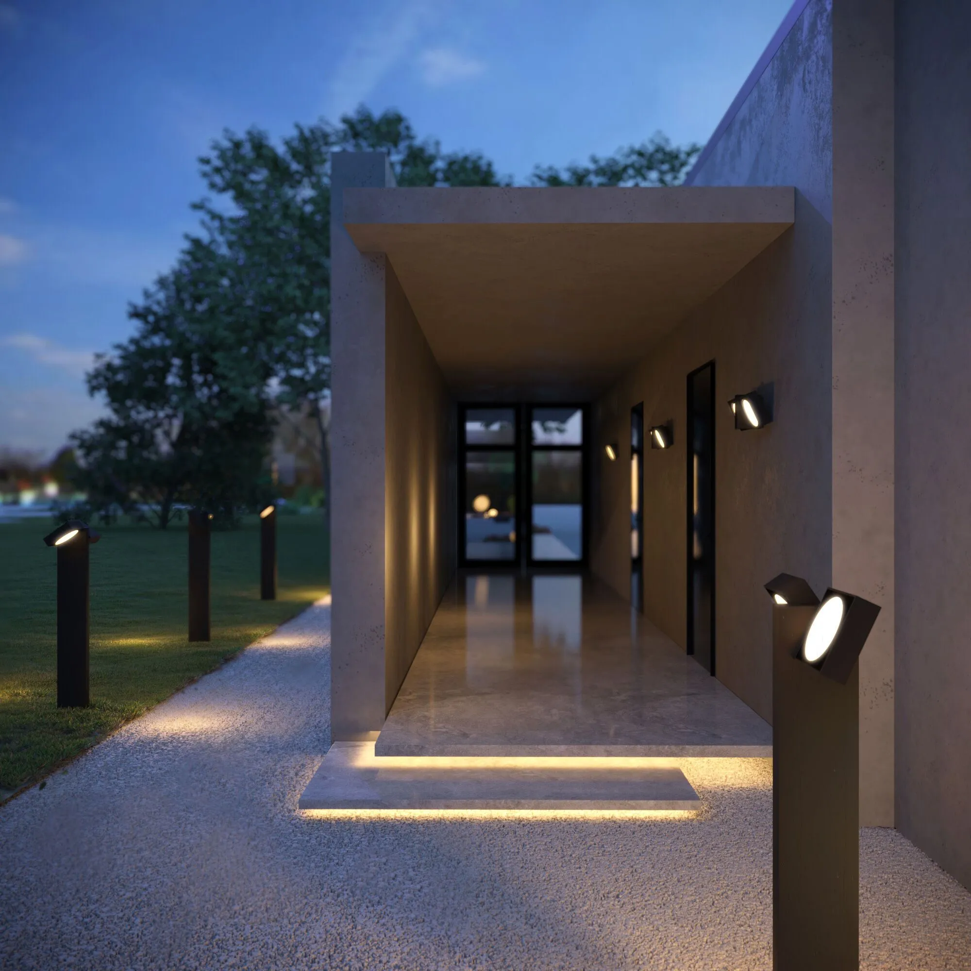 Светильник садово-парковый с поворотными плафонами Twin Elektrostandard - Фото 3