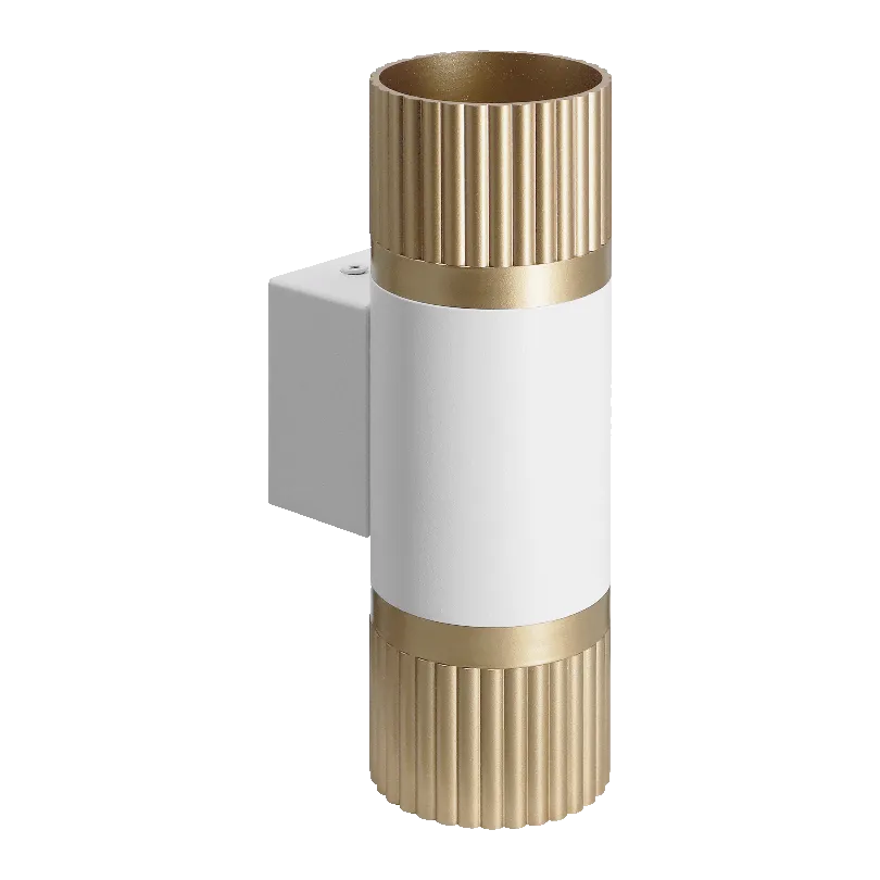 Настенный светильник WOLTA WSL-GU10/W19WG-2 DUO под лампу GU10 Белый/золото D55x180