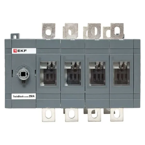 Рубильник 250A 4P реверсивный без рукоятки управления TwinBlock EKF - Фото 2