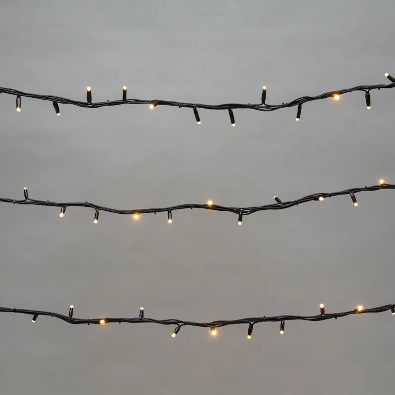 Гирлянда Нить управляемая 20м 240 LED ТЕПЛЫЙ БЕЛЫЙ черный каучук IP67 свечение с динамикой 230В не соединяется нужен контроллер 217-204 NEON-NIGHT - Фото 3