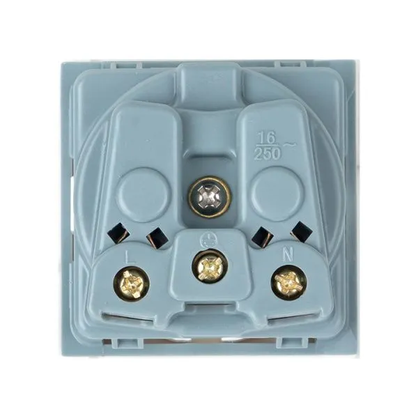 Розетка 45х45 с зазем., с защ. шторками, 90 градусов, белая EKF - Фото 3