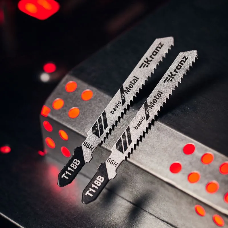 Пилка для электролобзика по металлу T118B 76 мм 12 зубьев на дюйм 3-6 мм (2 шт./уп.) Kranz - Фото 2