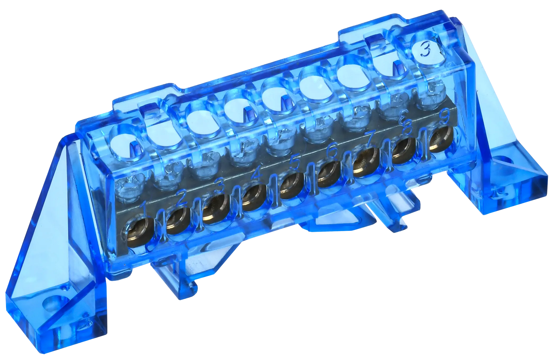 TEKFOR Шина N "ноль" в комбинированном DIN-изоляторе "Стойка" 6х9-9-С IEK