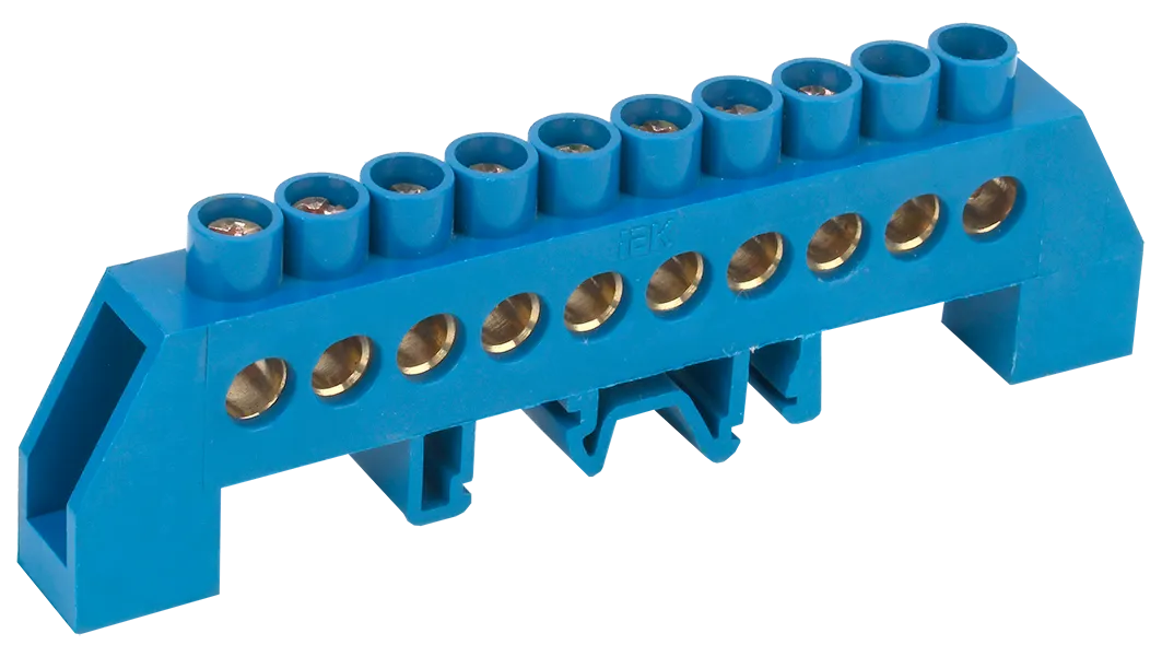 Шина N "ноль" в комбинированном DIN-изоляторе типа "Стойка" ШНИ-8х12-10-КС-С IEK