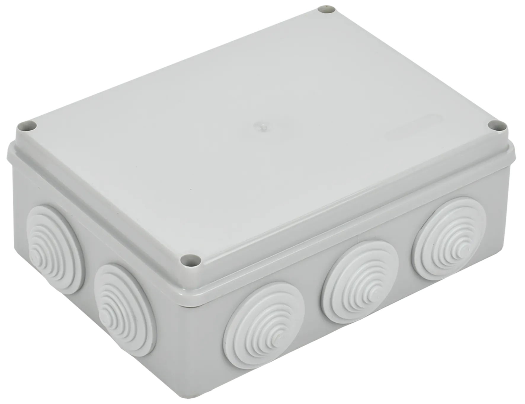 Коробка распаячная КМ41244 для открытой проводки безгалогенная (HF) 190х140х70мм IP55 10 гермовводов серая IEK - Фото 2