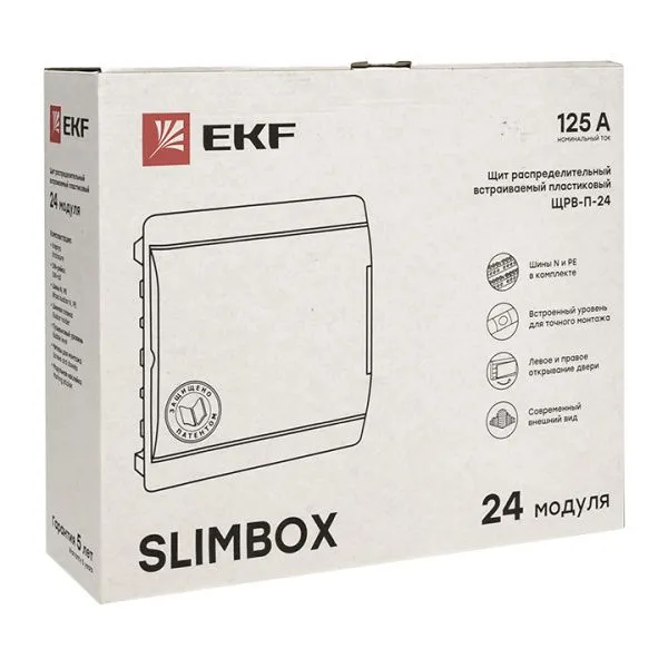 ЩРВ-П-24 "SlimBox" белая дверца IP41 EKF - Фото 2