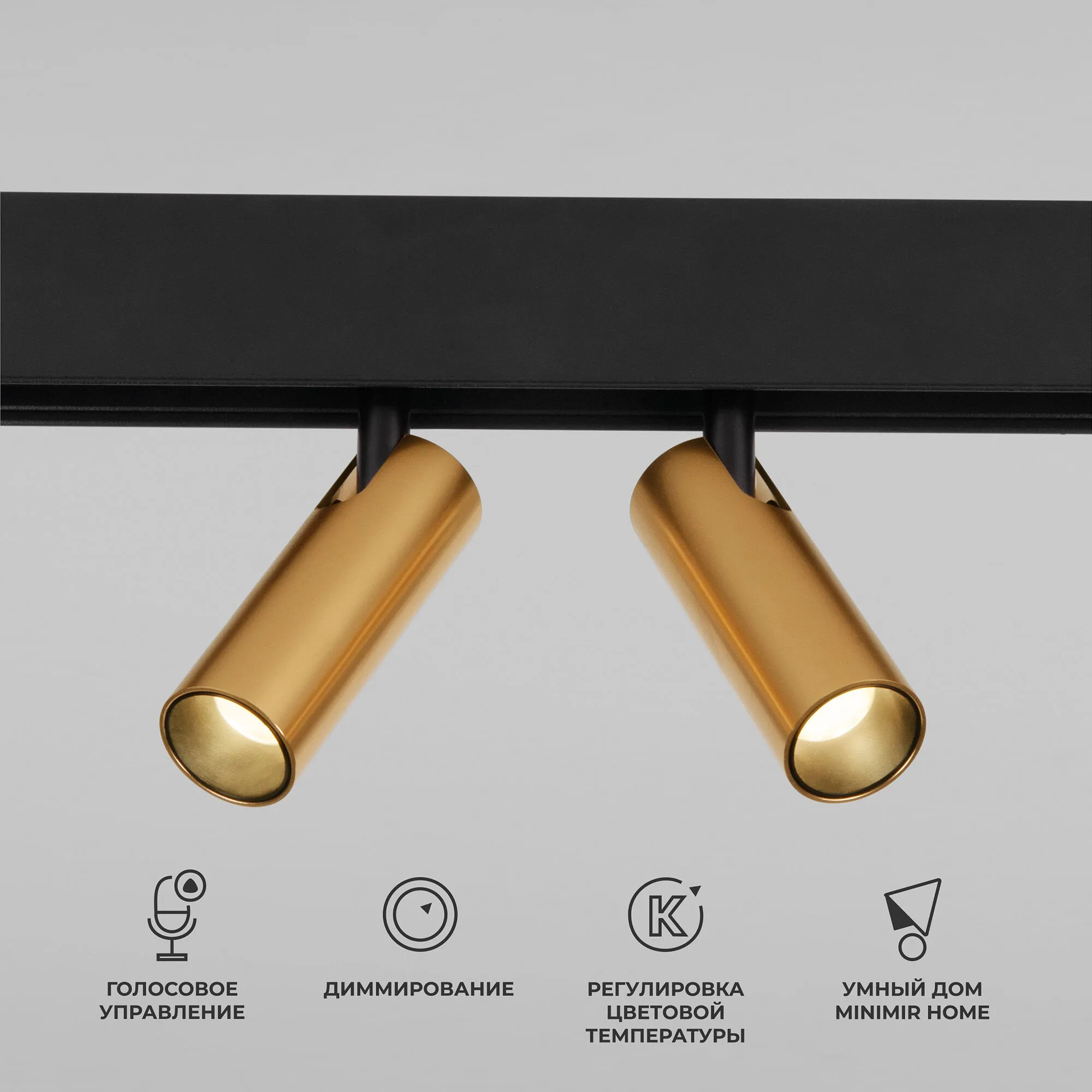 Slim Magnetic Умный трековый светильник 14W 2700-6500K Dim Dual (латунь) 85056/01 Elektrostandard