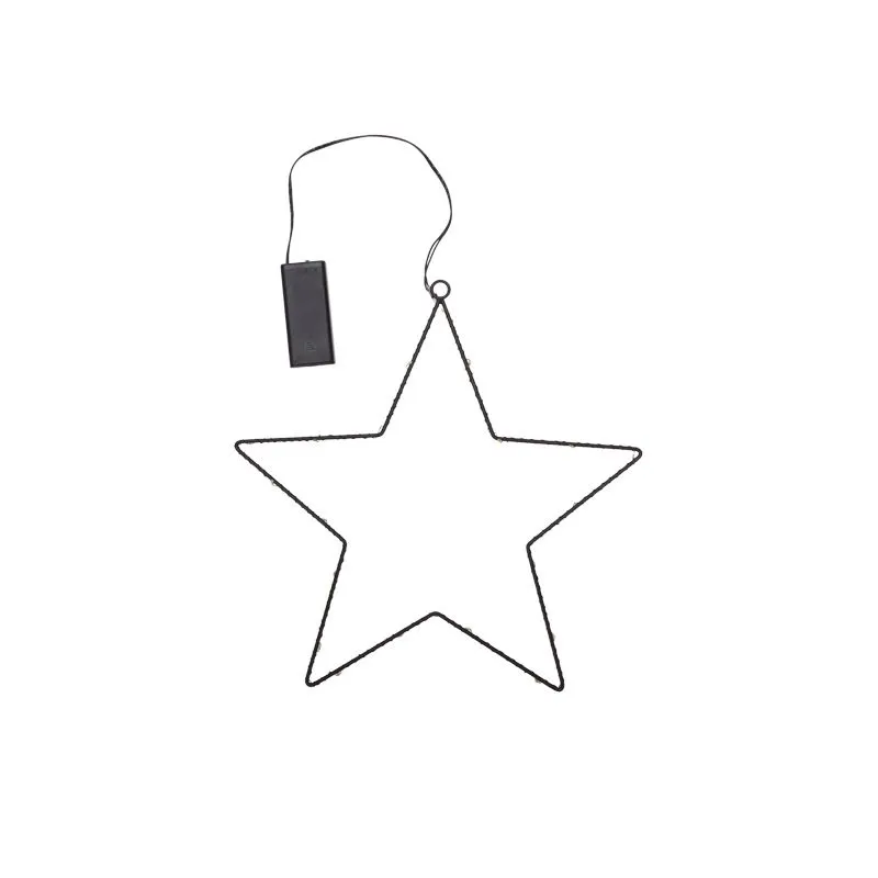 Светодиодная подвесная фигура Звезда на металлическом каркасе, цвет теплый белый NEON-NIGHT - Фото 3