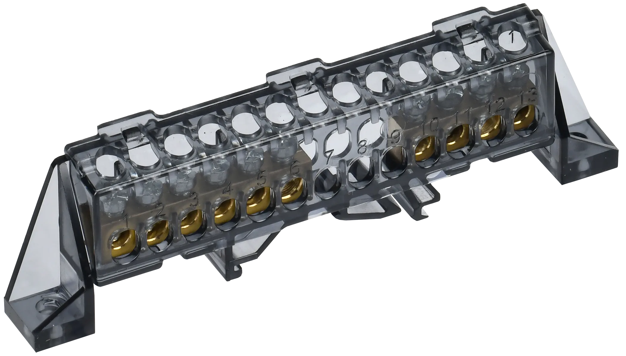 TEKFOR Шина N "ноль" в комбинированном DIN-изоляторе "Стойка" 6х9-(4+6)-Ч IEK