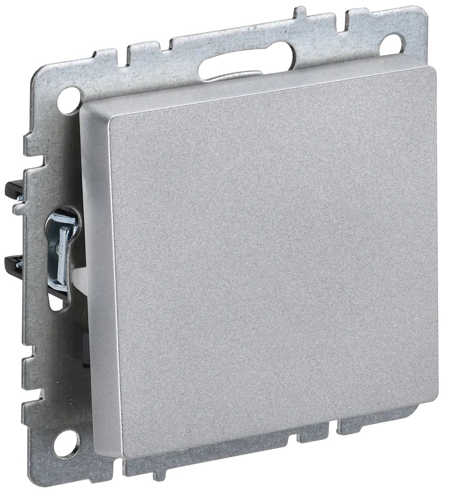 BRITE Выключатель 1-клавишный перекрестный 10А ВС10-1-3-БрА алюминий IEK BR-V13-0-10-K47