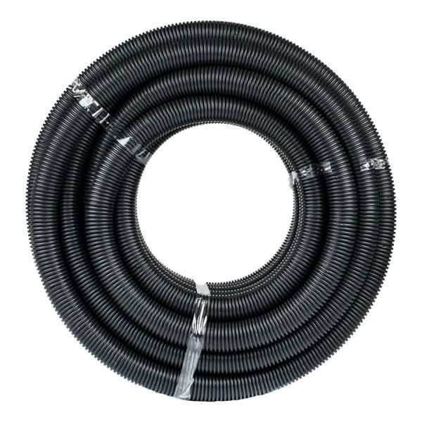 Труба гофр. негорючая безгалог. FRHF с протяжкой d50 мм (20 м) черн. EKF-Plast