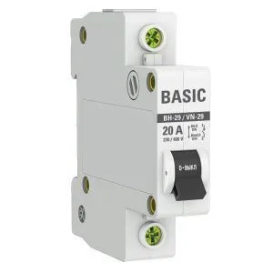 Выкл. нагрузки 1P 20А ВН-29 Basic SL29-1-20-bas