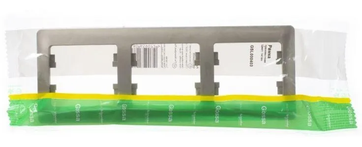 Рамка 3-м Glossa горизонт. титан SE GSL000403 - Фото 2