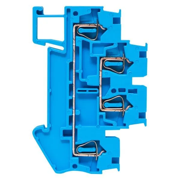 Колодка клеммная пружинная двойная ST-2.5 26А синяя EKF - Фото 4