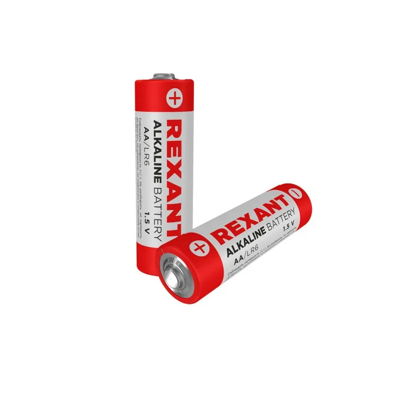 Батарейка алкалиновая AA/LR6, 1,5В, 2 шт, блистер REXANT - Фото 3