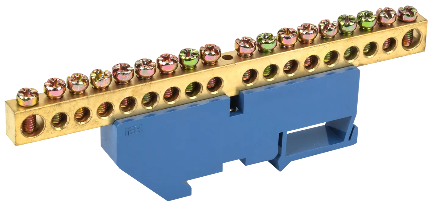 Шина N "ноль" на DIN-изол ШНИ-8х12-18-Д-С IEK