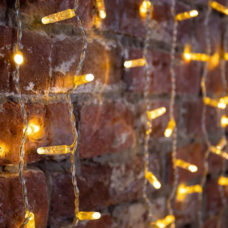 Гирлянда светодиодная Занавес 2х1,5м 300 LED ТЕПЛЫЙ БЕЛЫЙ прозрачный ПВХ IP65 эффект мерцания 230В нужен блок 303-500-1 NEON-NIGHT 235-316