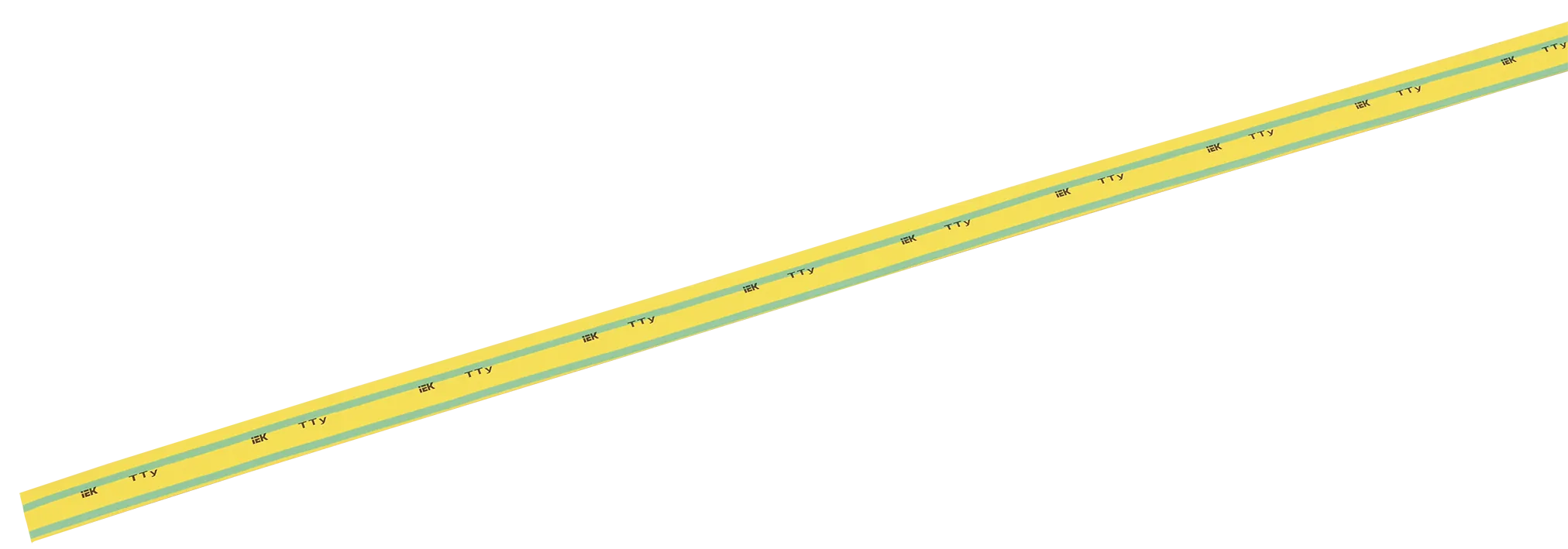 Трубка термоусадочная ТТУ нг-LS 8/4 желто-зеленая (1м) IEK