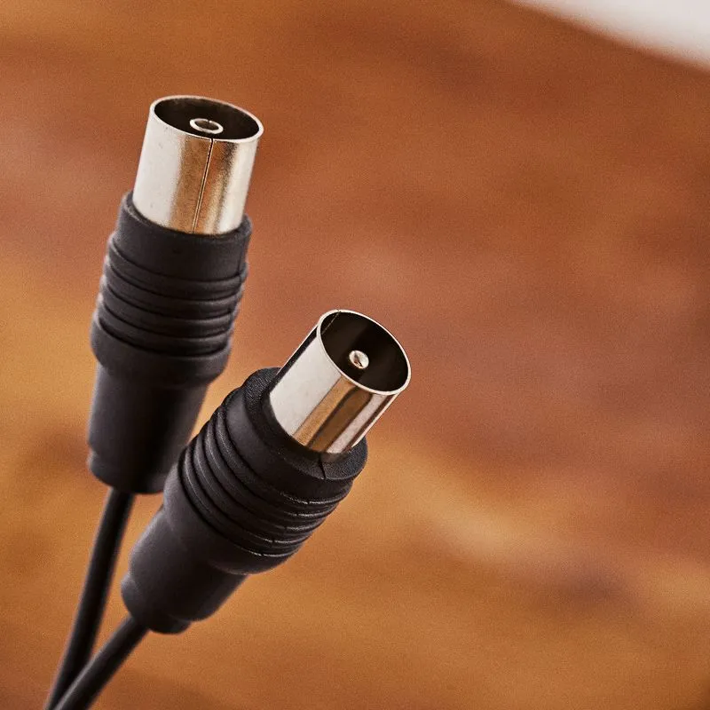 ВЧ-кабель, ТВ-гнездо - ТВ-штекер, 5м, черный REXANT - Фото 4