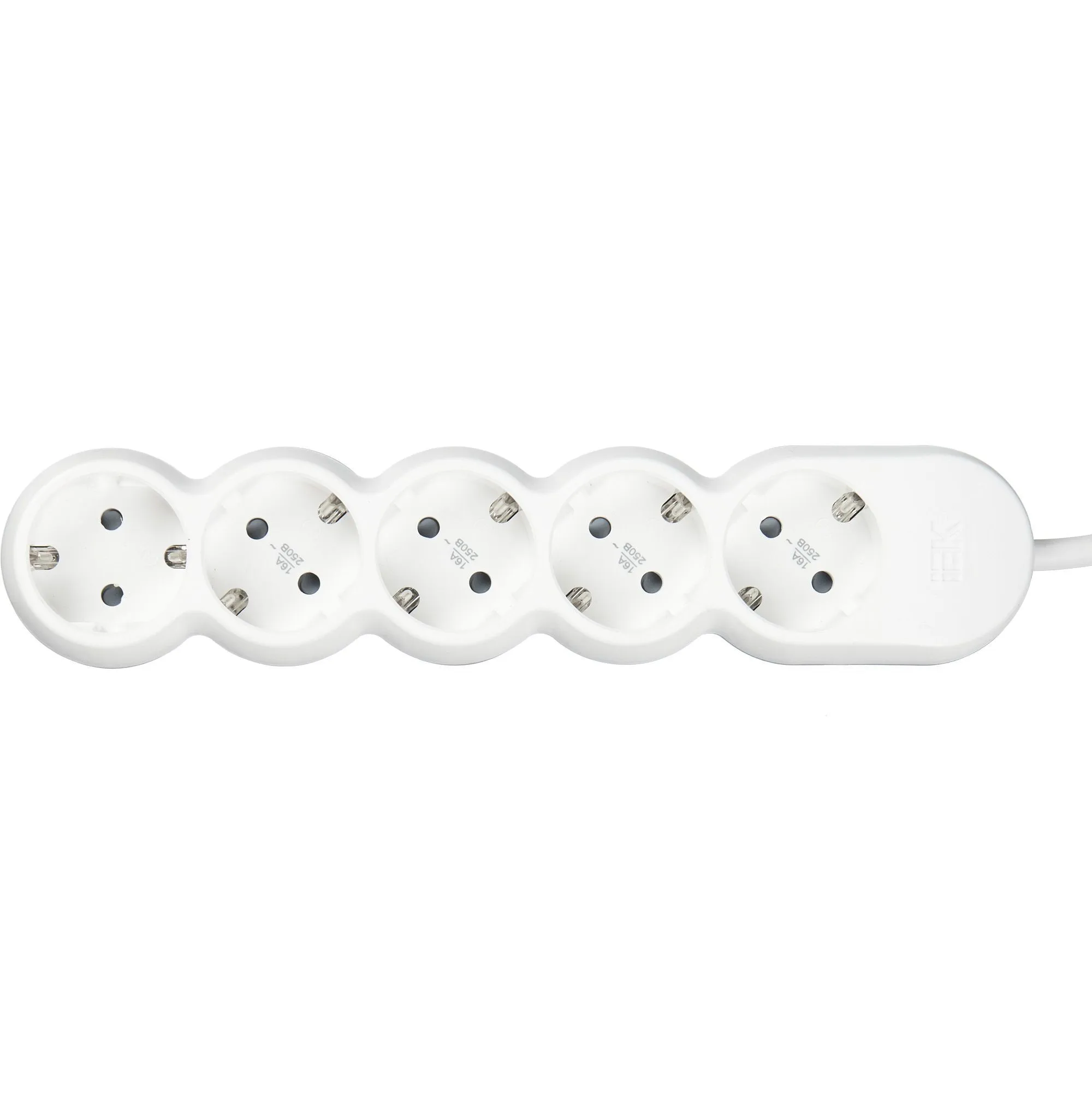 Удлинитель У05 5 мест с заземлением 3м 3х1,5мм2 16А/250В UNO IEK - Фото 3