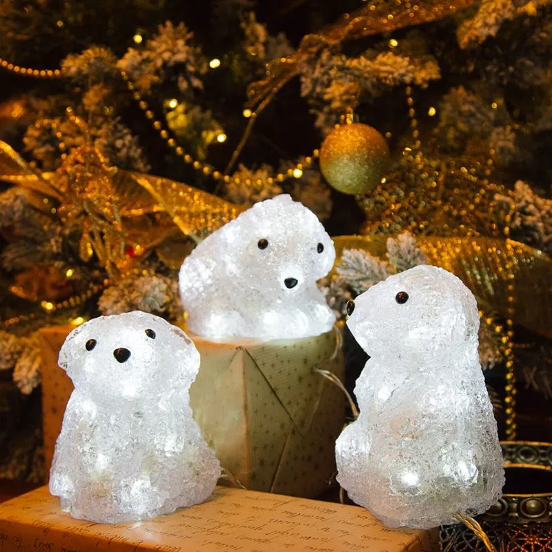 Акриловая светодиодная фигура "Медвежата" 3 шт, 20 см, 60 светодиодов, IP 20, понижающий трансформат - Фото 2