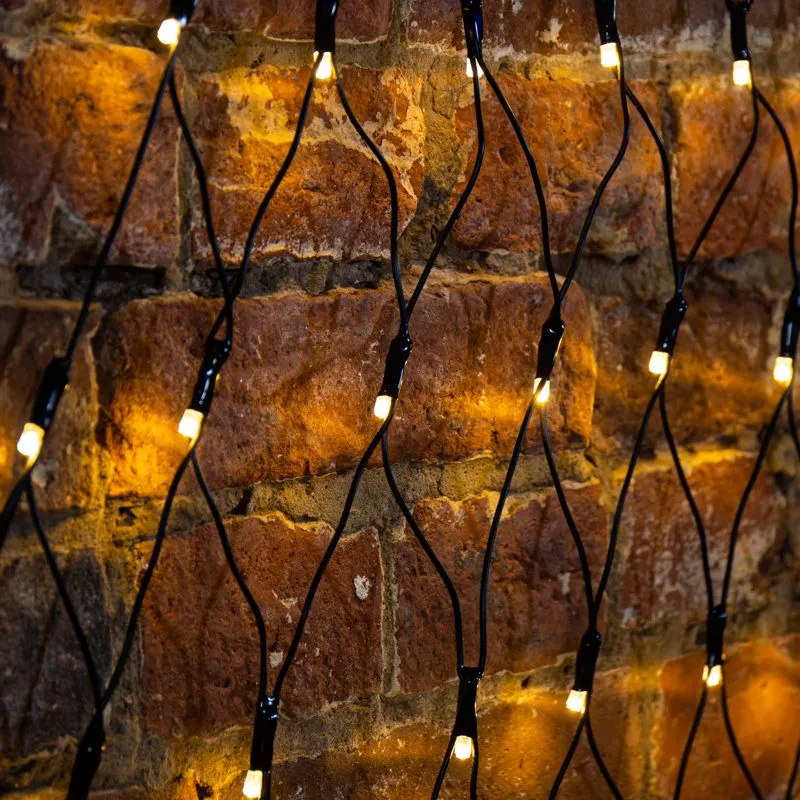 Гирлянда светодиодная Сеть треугольная 1,5х2х2м 136 LED ТЕПЛЫЙ БЕЛЫЙ черный ПВХ IP65 свечение с динамикой 230В контроллер в комплекте NEON-NIGHT - Фото 2