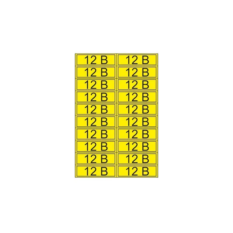 Наклейка знак электробезопасности «12 В» 15х50 мм REXANT (20 шт на листе) 55-0001