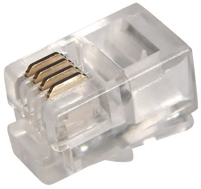 Разъем телефонный UTP, RJ-9 (4P4C), CAT 3 REXANT 05-1001