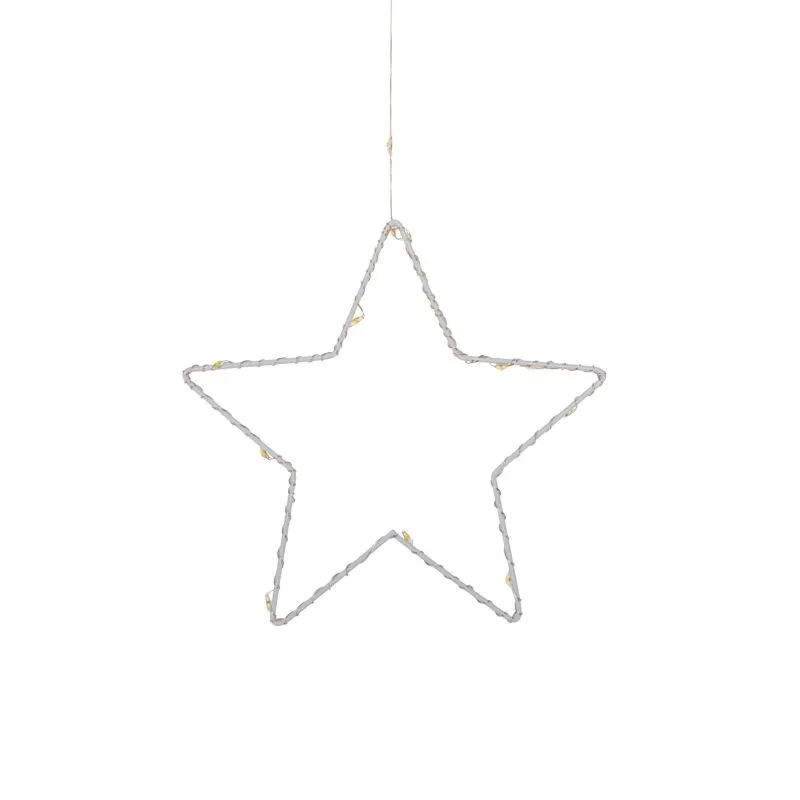 Гирлянда Светодиодный занавес из росы с фигурами Звезд ТЕПЛЫЙ БЕЛЫЙ IP20 USB + пульт управления NEON-NIGHT - Фото 4